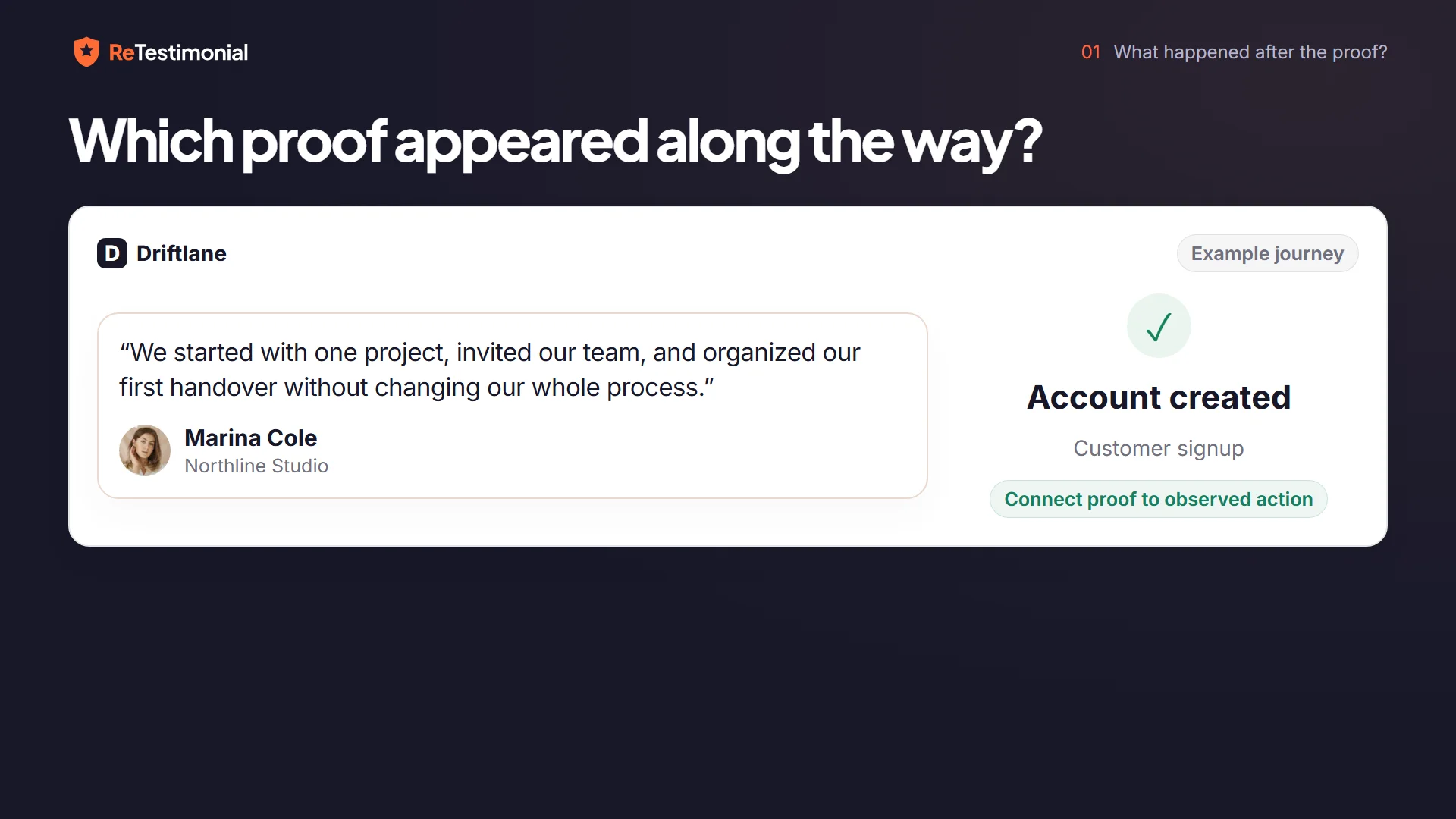 Opening frame of the film “Proof Impact: see the journey behind your proof”.